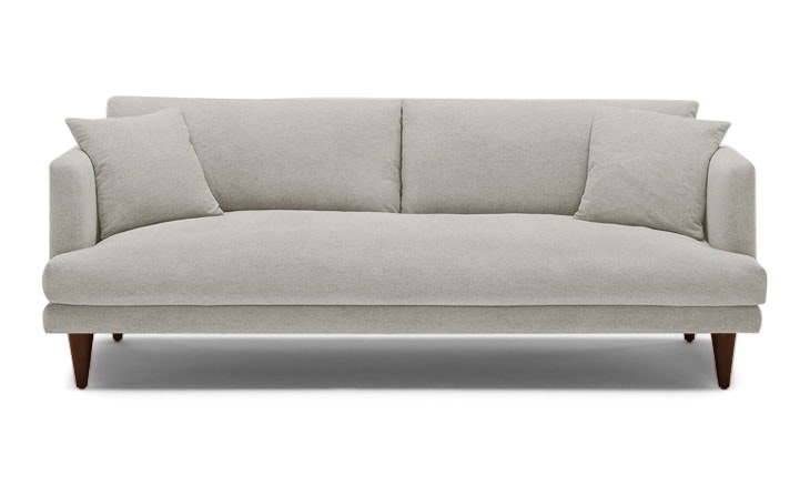 Beige Lewis Mid Century Modern Sofa - Prime Stone - Cone Legs - Image 0