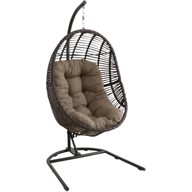 Brannan Wicker Swing Chair with Stand - Image 1
