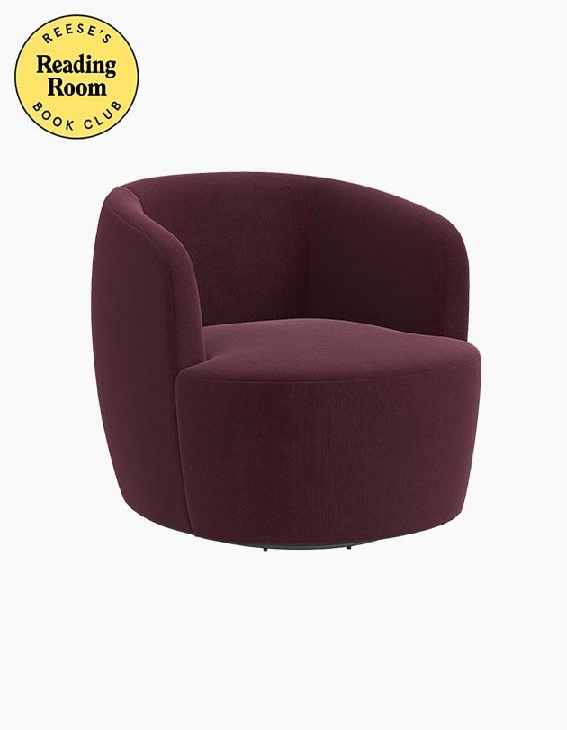 Hannah Swivel Chair - Merlot Velvet - Image 0
