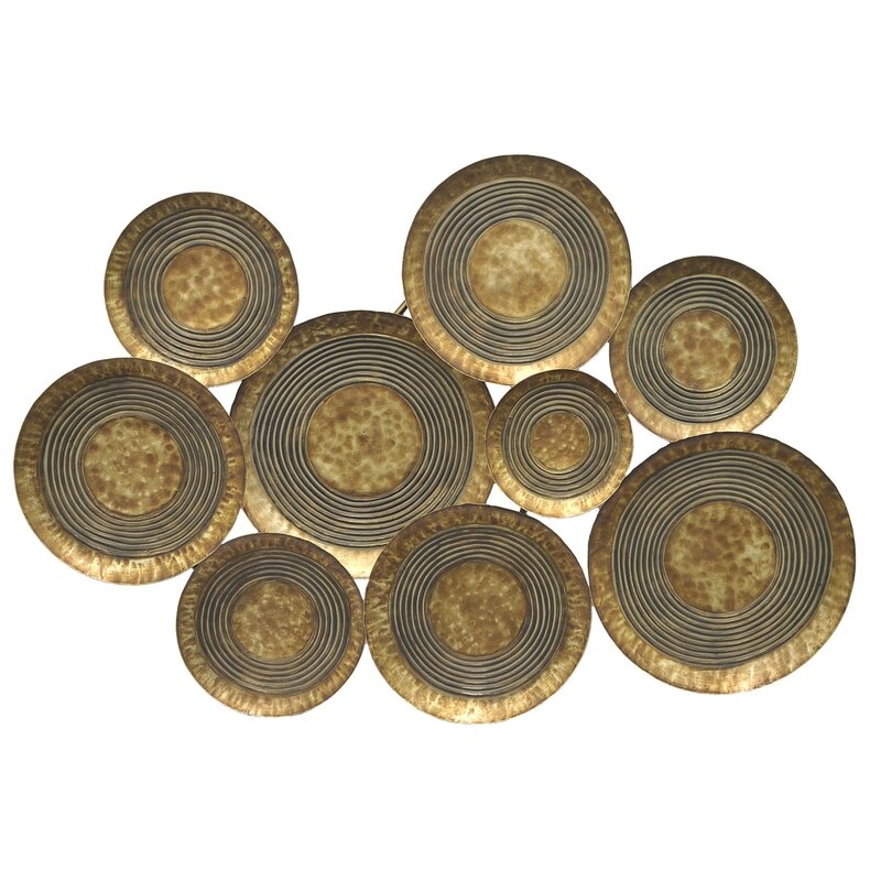 Concentric Circle Texture Metal Wall Deco - Image 0