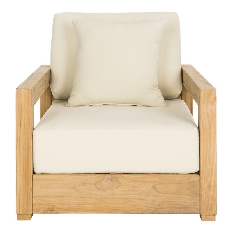 Montford Teak Patio Chair with Cushions - Image 1