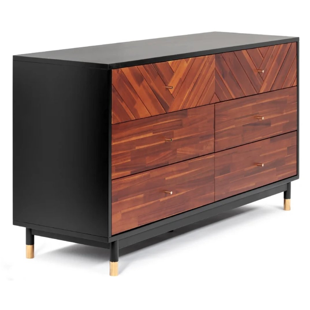 Noriega 6 Drawer 55'' W Solid Wood Dresser - Image 3