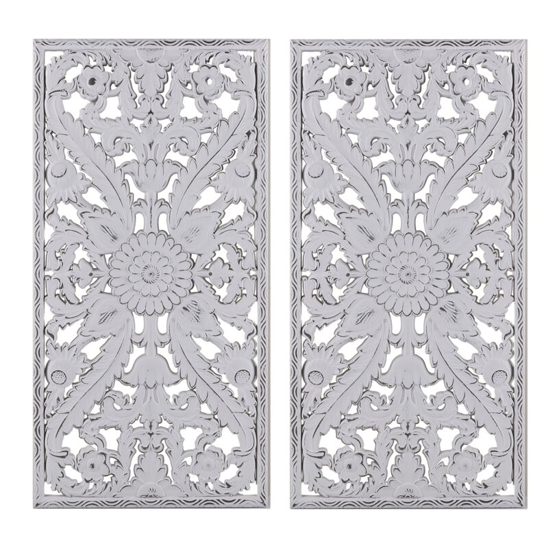 2 Piece Carved Wall Decor Set (Set of 2) - Image 2