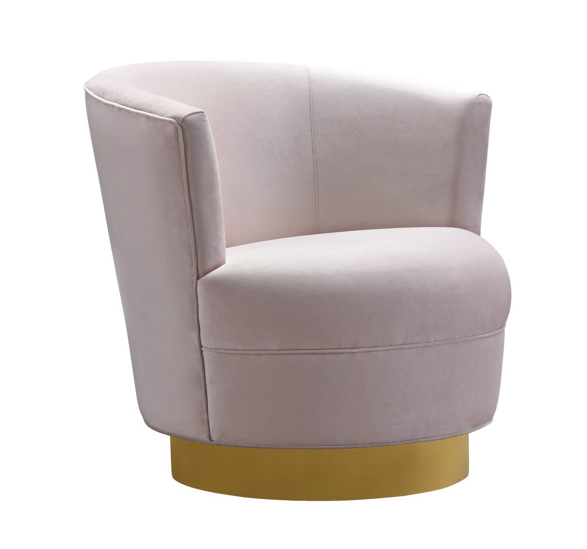 Raegan Blush Velvet Swivel Chair - Image 1