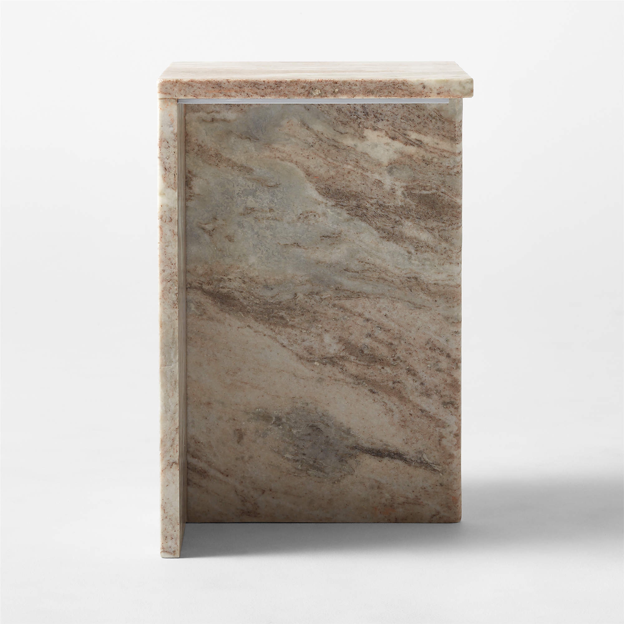 T Marble Side Table, Tall, Restock in early December - Image 3
