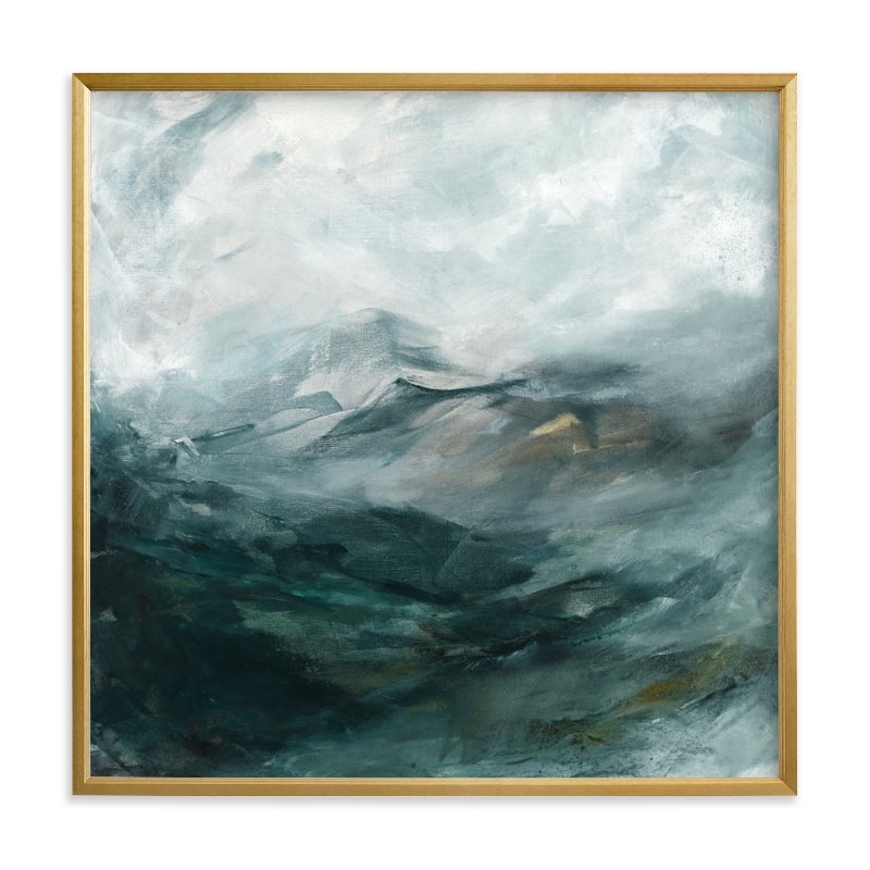 Ice Canyon by Mya Bessette with Gilded Wood Frame - 24"x24" - Image 0