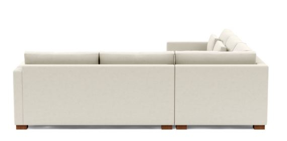 CHARLY Left Chaise Sectional - Chalk Heathered Weave - Image 4