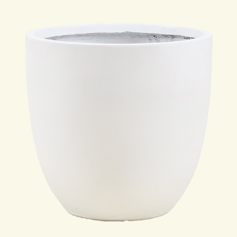 Acushnet Pot Planter / White / 11.8" H x 13.8" W - Image 0