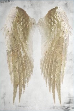 Fashion And Glam Wings Of Angel Gold - Graphic Art on Canvas - Image 0