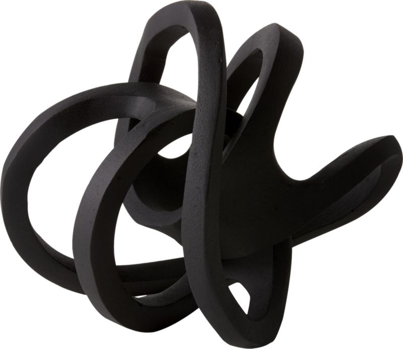 Infinity Black Knot Sculpture - 9"H - Image 5
