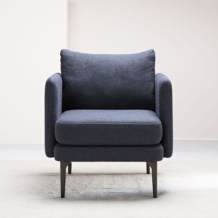 Auburn Chair, Twill, Black Indigo - Image 1