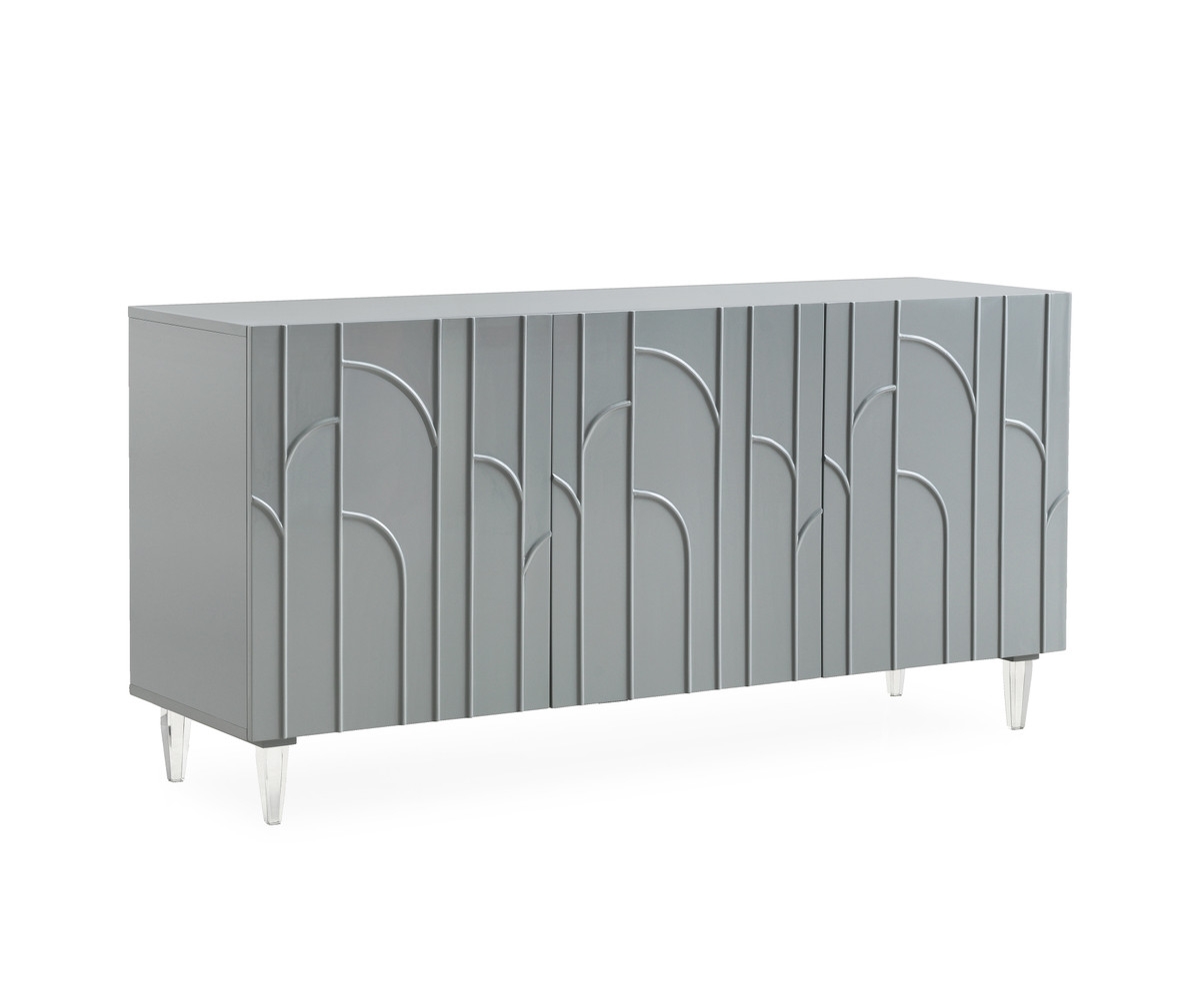 Deco Grey Lacquer Buffet - Image 0