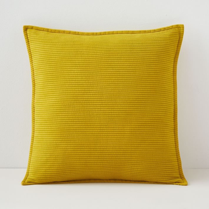 Solid Ribbed Pillow Cover, Horseradish, 20x20 - Image 0