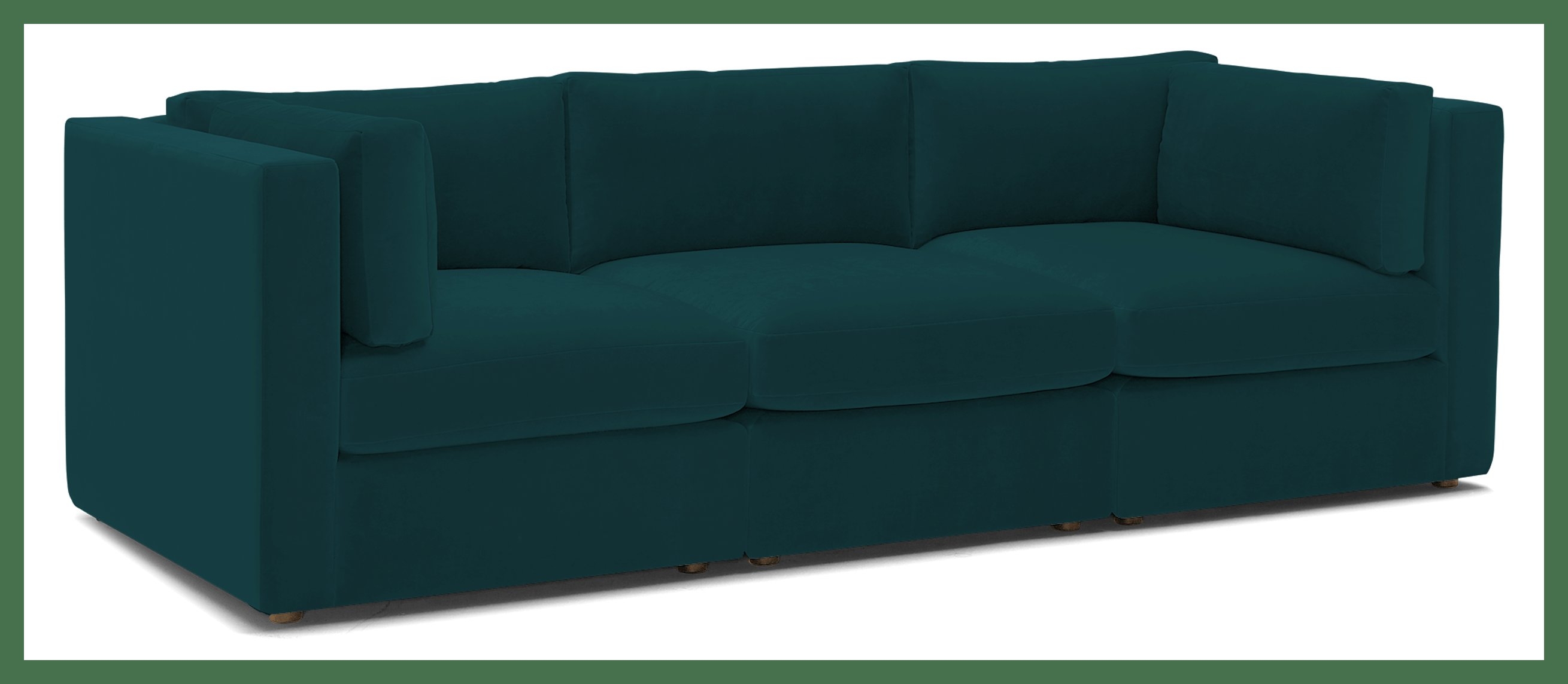 Daya Modular Sofa - Royale Peacock, pet-friendly velvet - Image 1