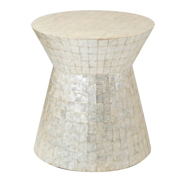 Abbie Solid Wood Drum End table - Image 0