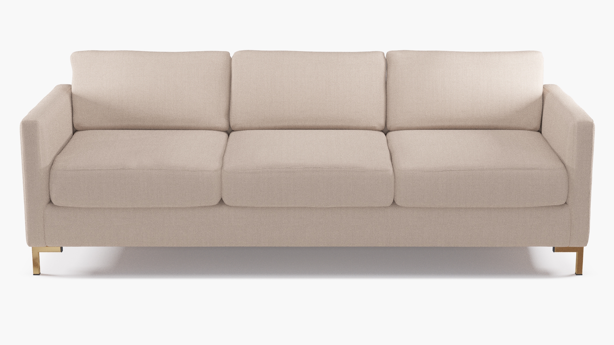 Modern Sofa, Husk Everyday Linen, Chrome - Image 0
