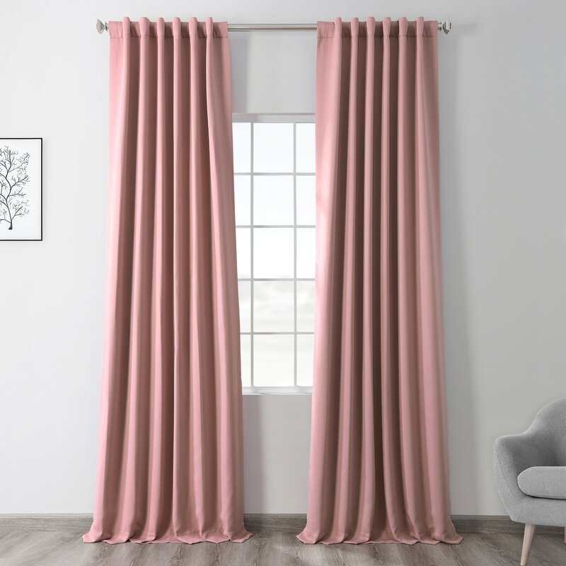Betria Solid Room Darkening Rod Pocket Curtain Panels (Single panel) - Image 0