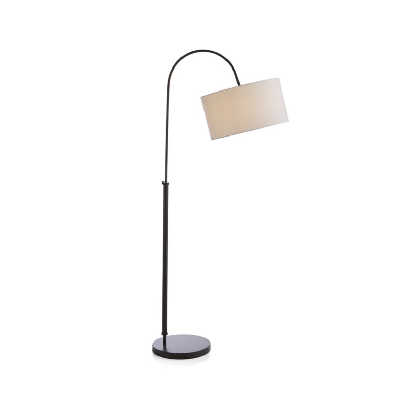 Petite Bronze Adjustable Arc Floor Lamp - Image 4