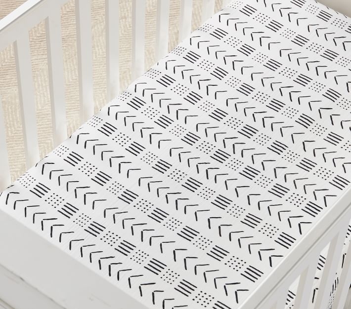 Organic Muslin Modcloth Fitted Crib Sheet, White - Image 0