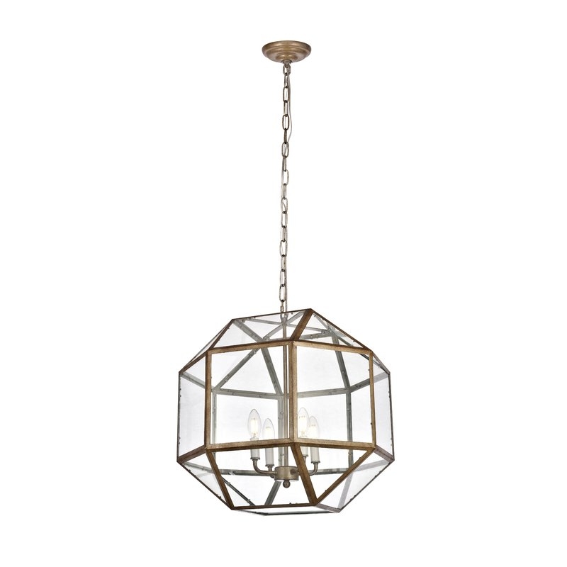 Burkeville 4-Light Geometric Chandelier - Image 1