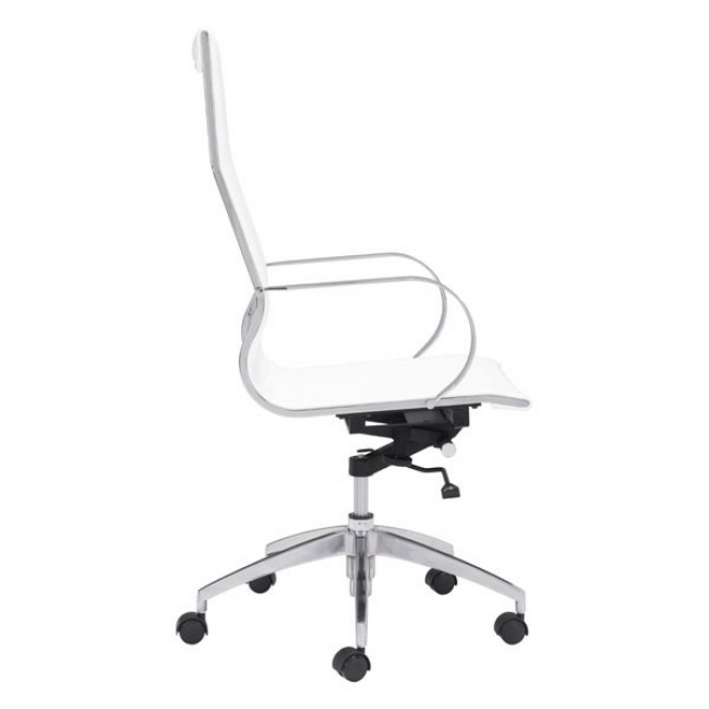 Glider Hi Back Office Chair White - Image 1