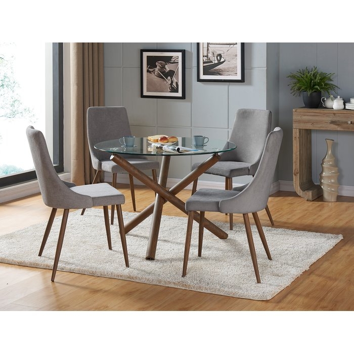Aldina Upholstered Dining Chair, gray, set of 2 - Image 1