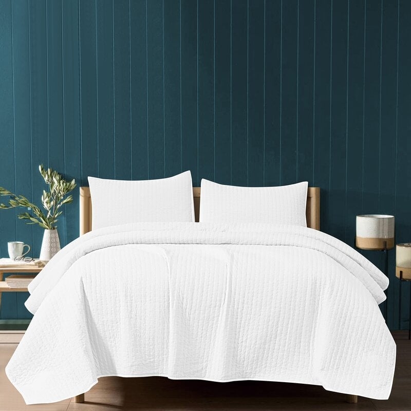 Kinslow Reversible 100% Cotton 3 Piece Quilt Set - Image 0