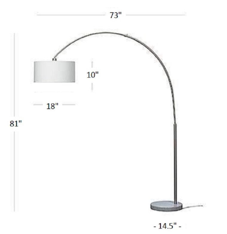 81" Arched Floor Lamp - Image 3