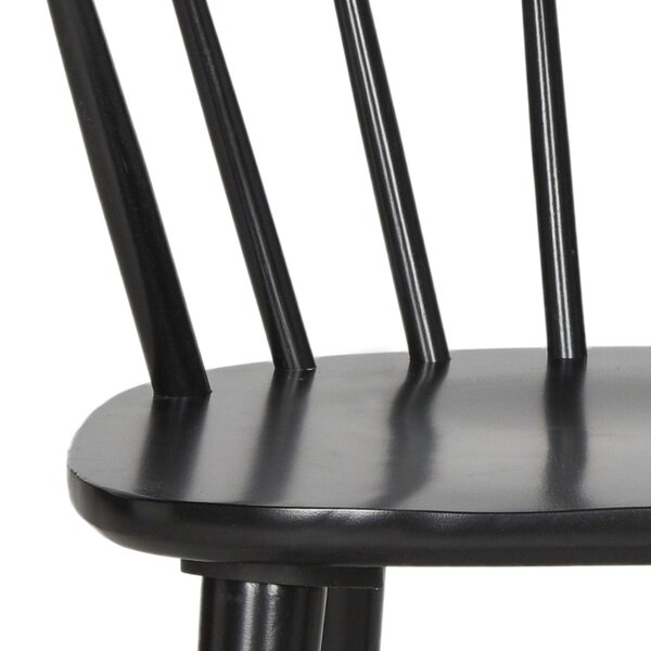 Ginny Solid Wood Dining Chair in Black (Set of 2) - Image 7
