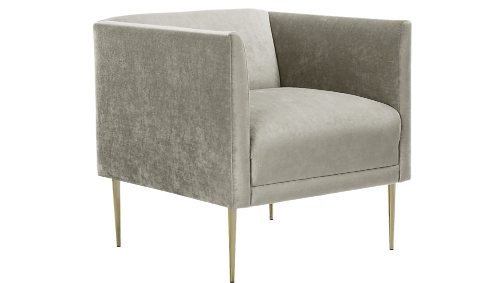 MARAIS ARMCHAIR WITH BRASS LEGS  Sunday, Curious, Linen - Image 1
