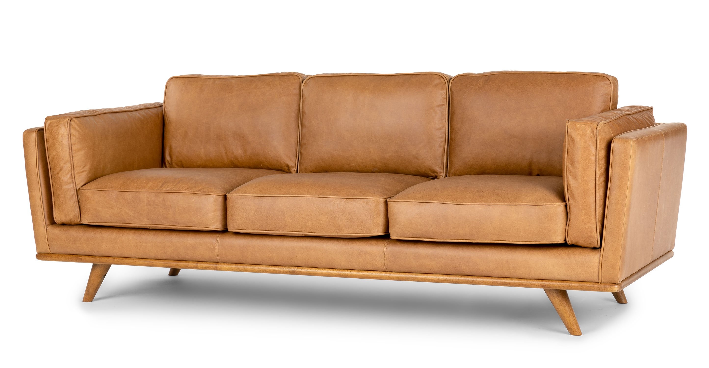 Timber Charme Tan Sofa - Image 0