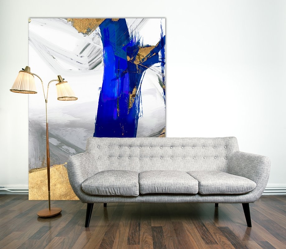 'INDIGO ABSTRACT IV' PRINT ON WRAPPED CANVAS - Image 2