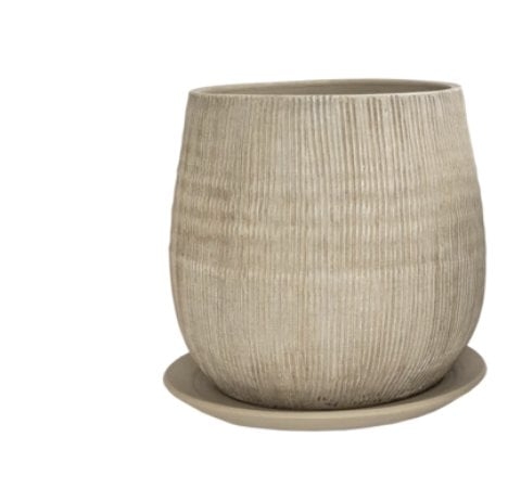 Lined Ceramic Pot, Small - Image 0