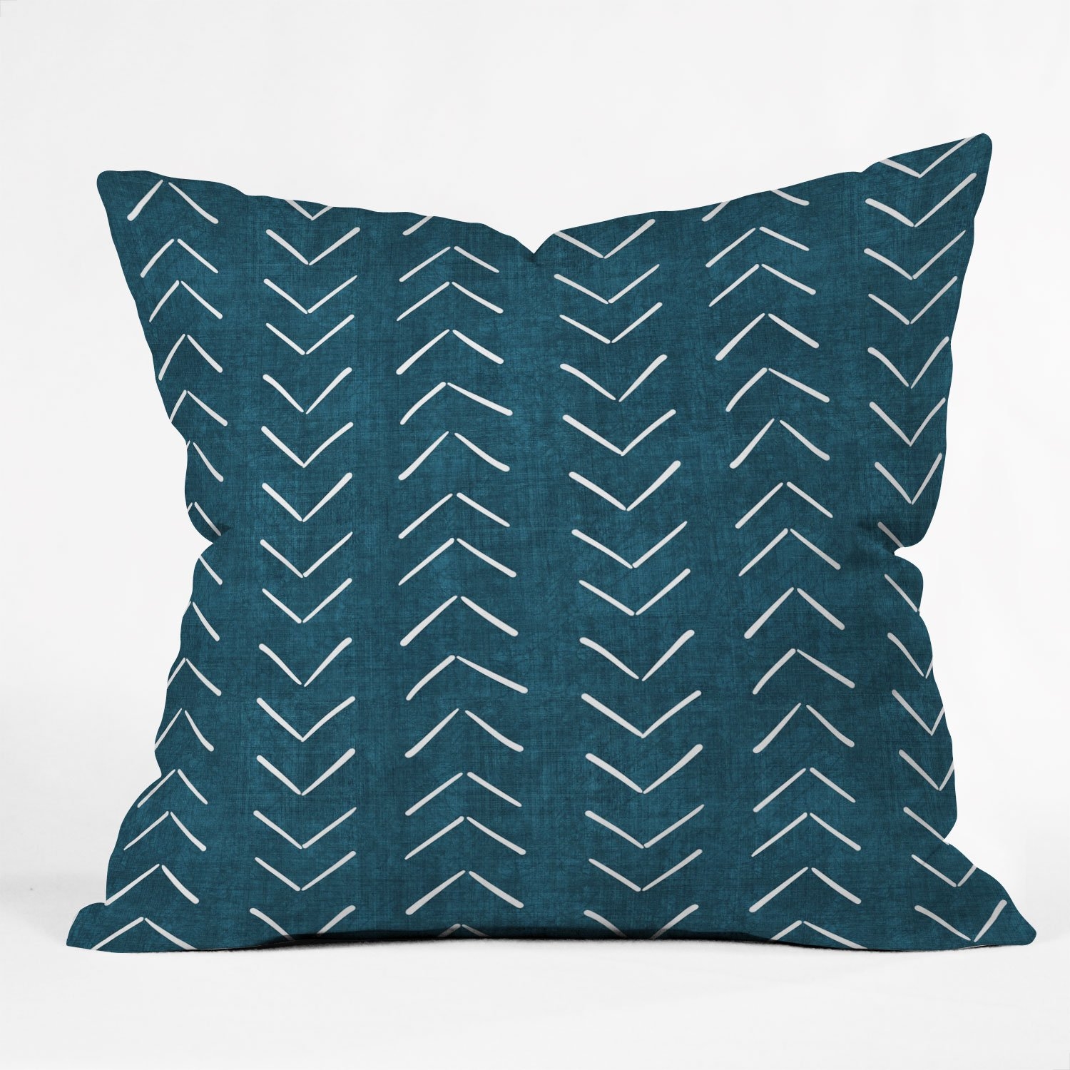 Mud cloth big arrows in teal throw pillow - Image 0