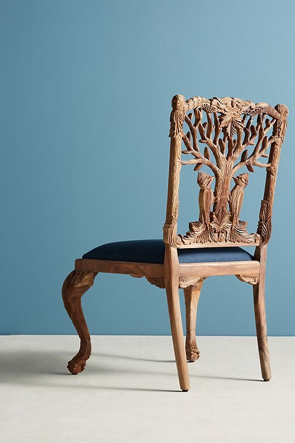 Handcarved Menagerie Woodpecker Dining Chair - Image 2
