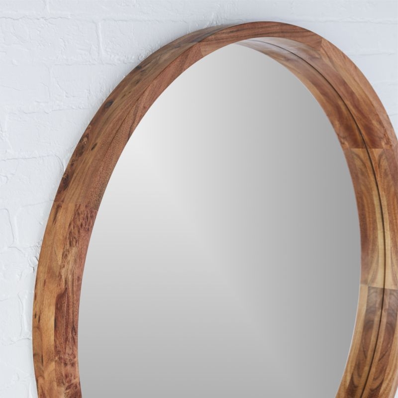 acacia wood 40" mirror - Image 9