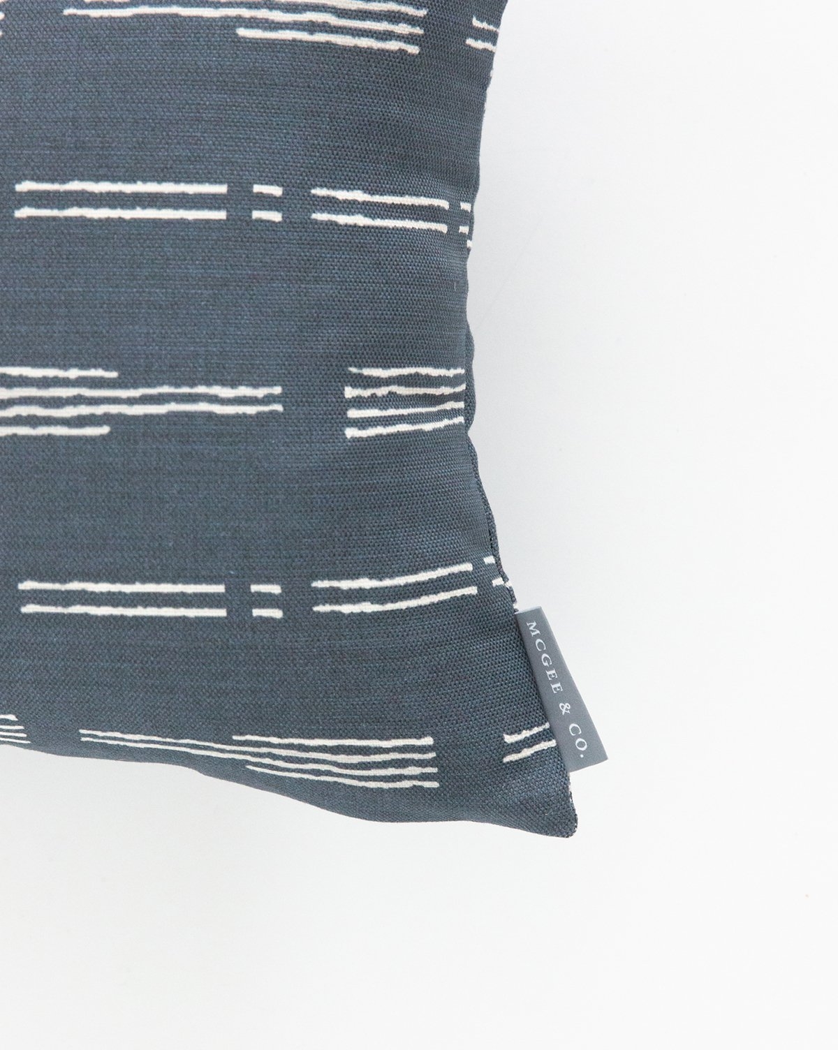 NIK BROKEN STRIPE PILLOW COVER WITHOUT INSERT, NAVY, 14" x 20" - Image 1