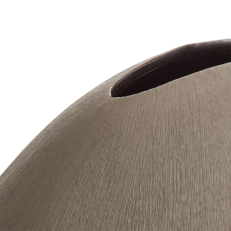 Alura Short Dark Grey Oval Ceramic Vase - Image 9
