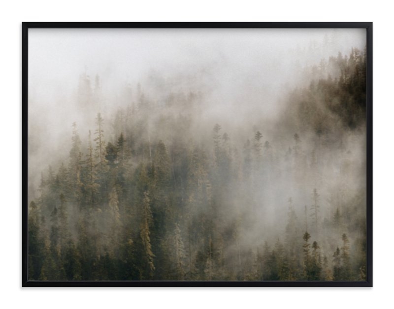 pacific north fog - 40x30, black wood frame - Image 0