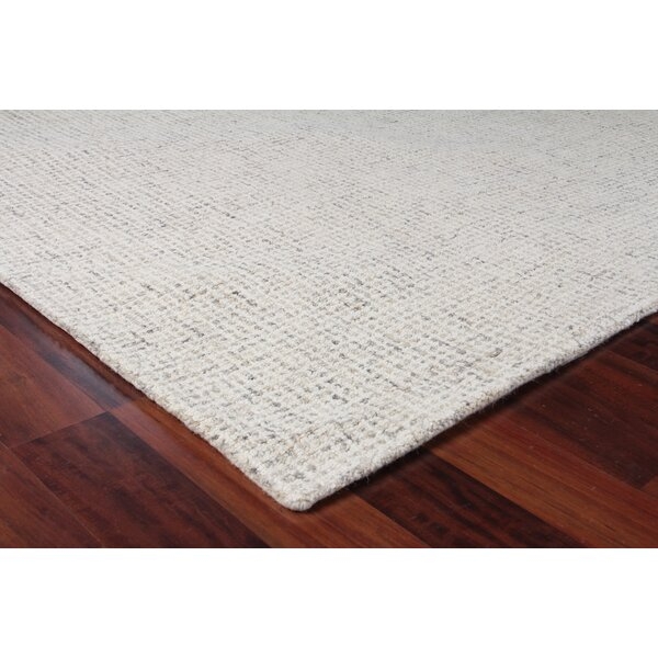 EXQUISITE RUGS Caprice Handmade Tufted Wool/Cotton Beige/Ivory Area Rug - Image 1