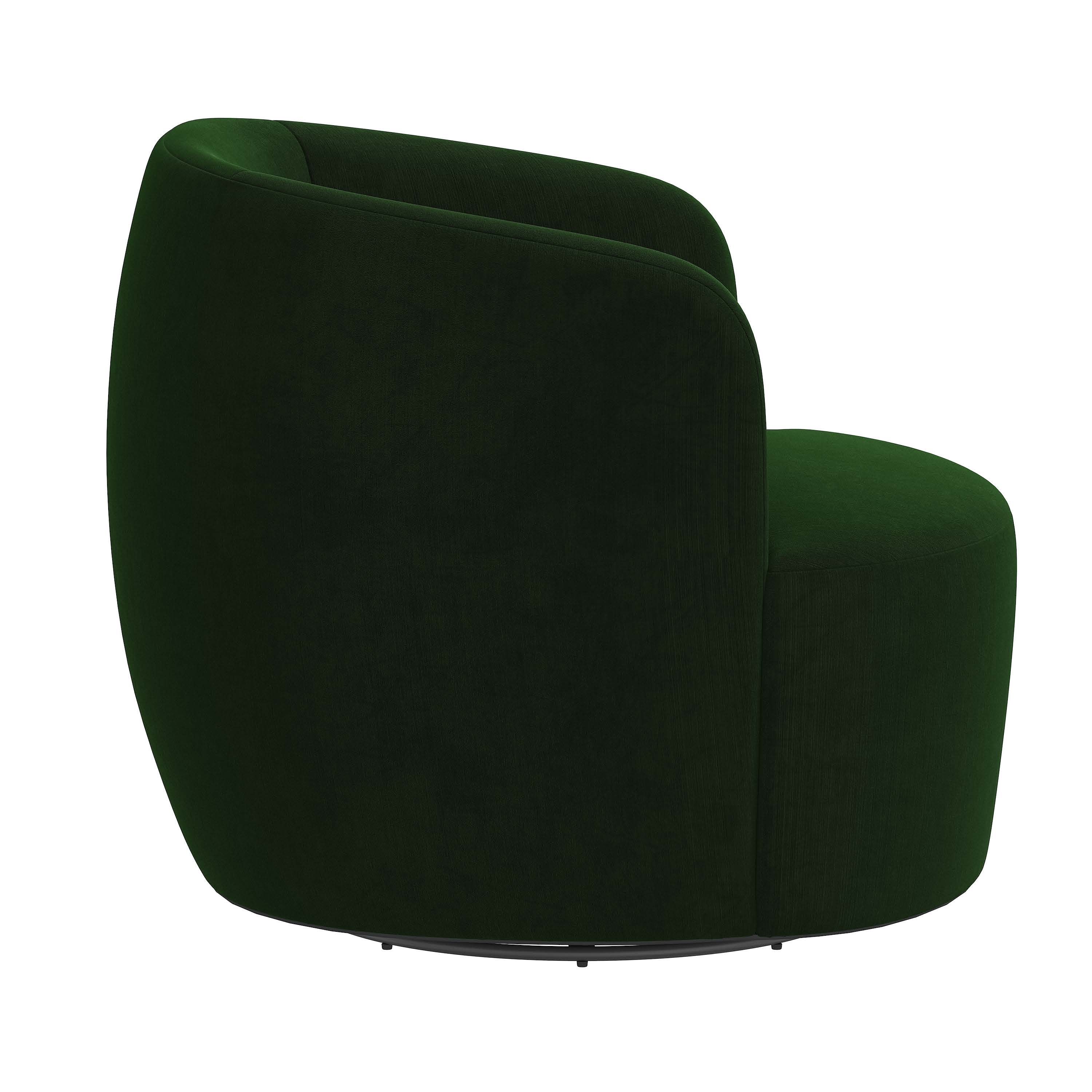 Hannah Swivel Chair - Emerald Velvet - Image 2