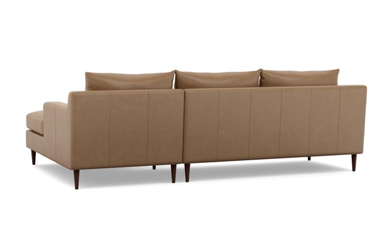 SLOAN LEATHER Leather Sectional Sofa with Right Chaise , Oiled Walnut Tapered Round Wood - Image 3