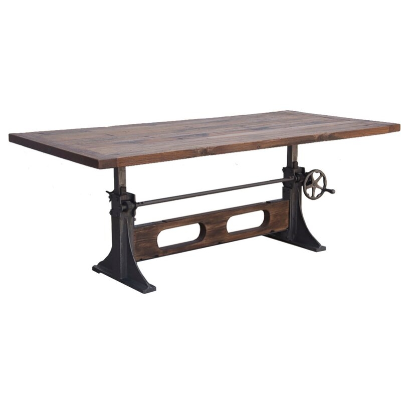 Camille Crank Solid Wood Dining Table - Image 0