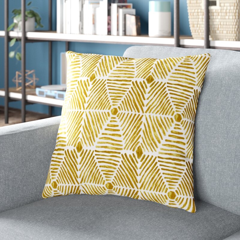 Barksdale Geometric Down Filled 100% Cotton Lumbar Pillow - Image 1