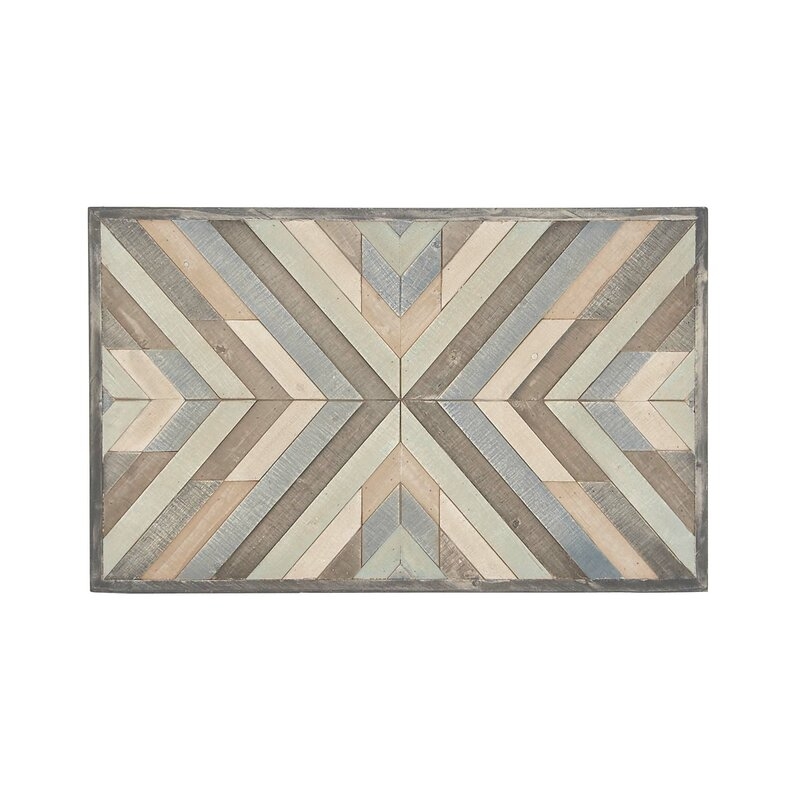 'Chevron' Picture Frame Graphic Art on Wood - Image 0