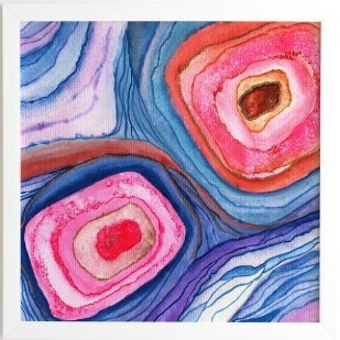 AGATE INSPIRED WATERCOLOR ABSTRACT 04 - Image 0
