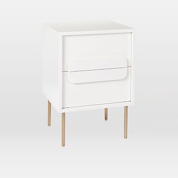 Gemini Nightstand, White Lacquer, Set of 2 - Image 5