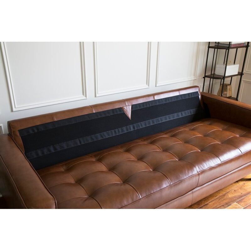 Rumsey 80" Genuine Leather Square Arm Sofa - Image 3
