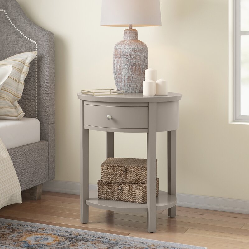Canterbury End Table with Storage -  Silver Birch - Image 1
