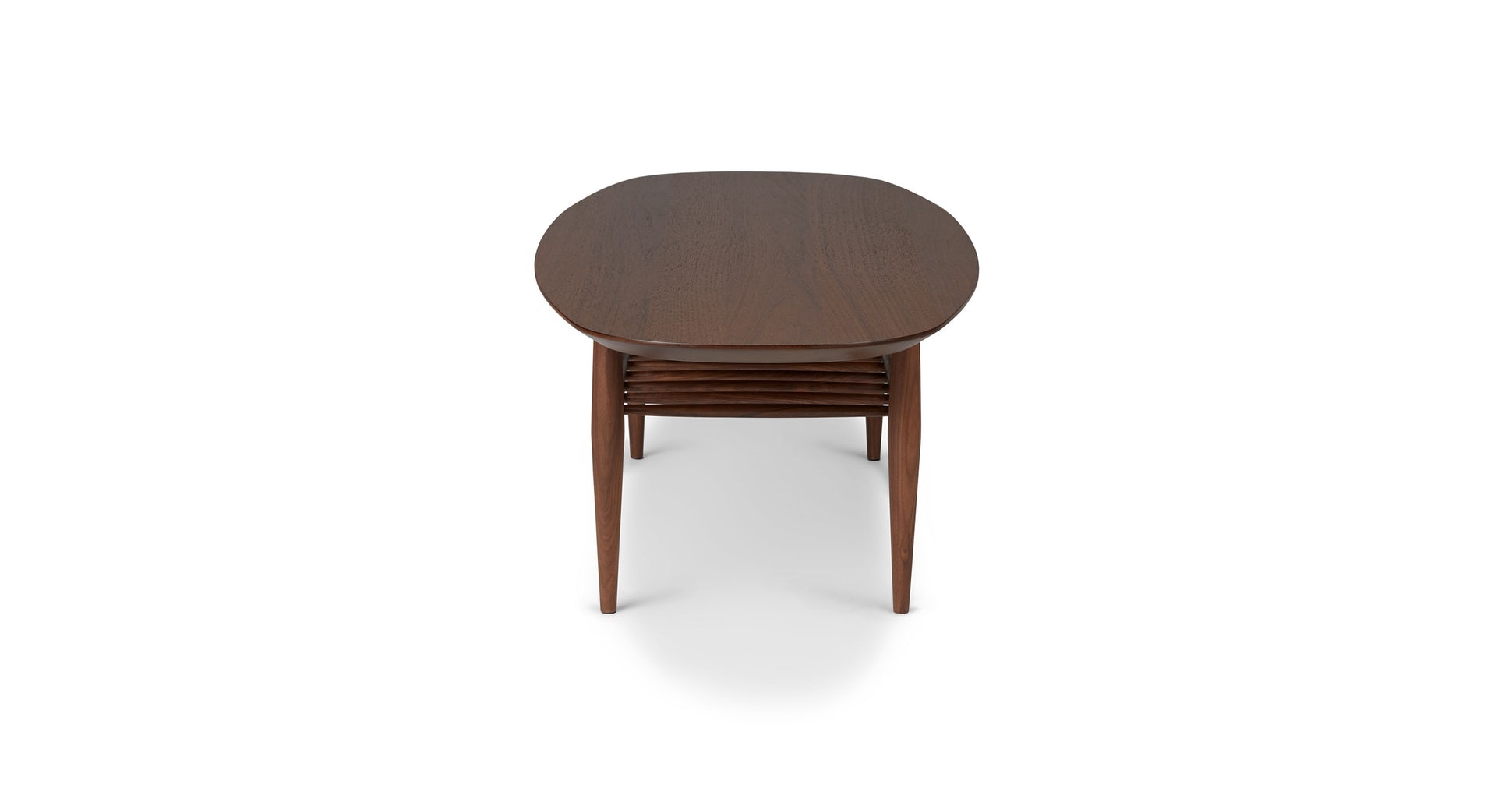 Lenia Oval Coffee Table, Walnut - Image 6